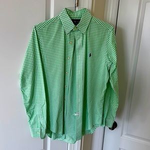 RL, Small, Green Button Down
